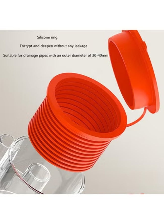 fantasize Universal Fit Drain Pipe Hose Silicone Plug, Kitchen and Bathroom Drain Pipe Plug Effective Drainages Solution Pipe Joint Plug Prevent Odors Blockages, Drain Hose Sealing Plug for Laundry Room - Image 3